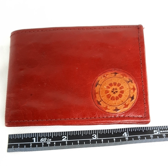 Small Red Leather Bohemian Wallet - Picture 8 of 8